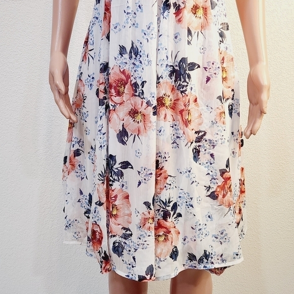 Torrid Floral Print Crinkled Chiffon Tank Dress Sz 2X - Picture 6 of 16